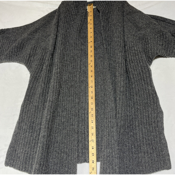 Toad & Co San Ysidro Wool Cardigan Womens Small Gray Open Chunky Knit Sweater - Picture 7 of 12